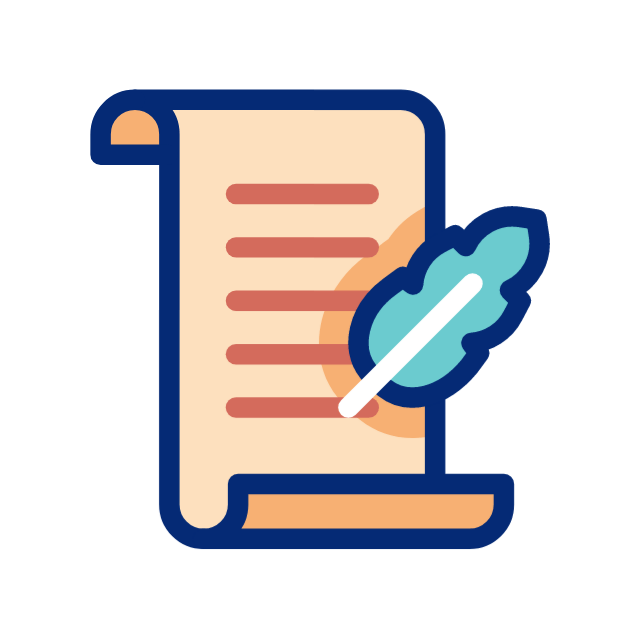 scroll with quill